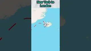 Crossing the Atlantic: New York to London Flight Journey #shorts