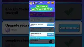 Valor Quest Code Mar 27 #games #gaming #gameplay #valorquest #valorcoin #valortoken #valerpoint