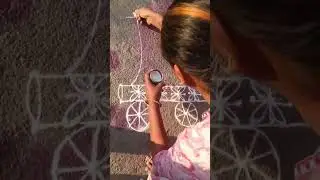 Ratham rangoli designs #rangoli #music #free hand rangolis #muggulu #indian art