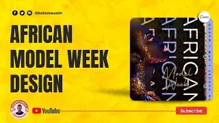 Colourful Event Flyer with Canva (African Model Week)