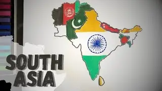 South Asian flag map drawing #flagmap #southasian #flag
