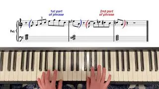 1 Minute Piano - Bebop Lick #2 (rhythmic phrasing)