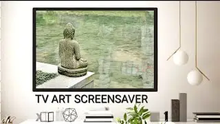 Zen garden buddha TV art Screensaver, with chinese flute meditation, reiki, zen, relaxation music