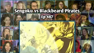 SENGOKU ONE PUNCH BLACKBEARD CREW - ONE PIECE EPISODE 487 REACTION MASHUP