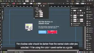 How to Make a 3D Flat Button in Adobe Muse CC