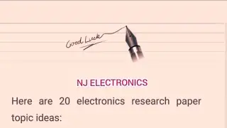 Electronics Research Paper Topic Ideas #research #researchpaper #njelectronics