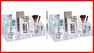STORi Premium Quality Clear Plastic Makeup Palette and Brush Holder