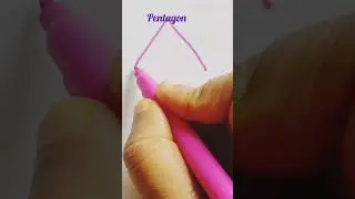 draw pentagon shape #shape #pentagon #maths #shortfeed #shorts