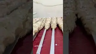 preparing Uzbek kebab in large batches.#cooking #kebab #asmr