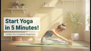 5-Minute Yoga for Beginners 🧘‍♀️ | Easy Full Body Stretch at Home for Flexibility & Energy