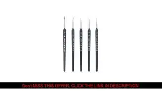 Best 5pcs Professional Wolf Fine Tip Nylon Hair Detail Paint Brush Set Fine Detailing Painting Draw