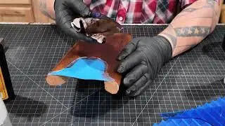 Staining and assembling the Tooled Boot Jack project