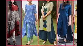 Long Kurti with jeans best designs 2019