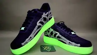 Air Force 1 Purple Skeleton Halloween 2021 unboxing