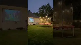 Dad surprises kids with coolest backyard movie night! 🫣🥹🙌 #surprise #parenting #girldad