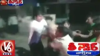 Auto Drivers Attack Traffic Constable In Bihar | Teenmaar News | V6 News