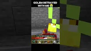 Golem has betrayed with me 😭 || Minecraft|| #shorts #gaming