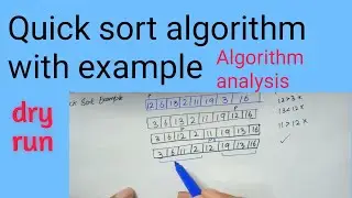 quick sort algorithm | with example | algorithm analysis | Hindi/Urdu | Exam Point