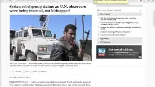 Media Sugar Coat UN Monitors kidnapped by Rebels - Syria