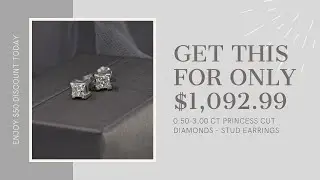 0.50-3.00 CT PRINCESS CUT DIAMONDS - STUD EARRINGS | 15420-89