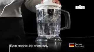 Ice Crushing   Braun Multiquick hand blender crushes ice