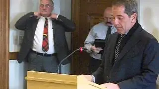 David Barber, former president of Barber Foods, speaks in opposition to LR 2721