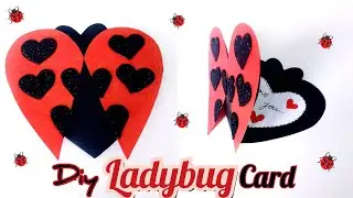 Cute Ladybug Greeting Card | Diy Ladybug Craft Ideas | Love Bug Card