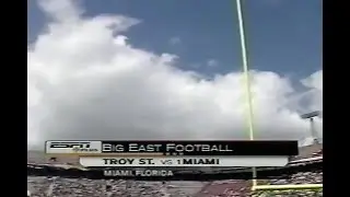 2001 Troy State @ #1 Miami Fl No Huddle