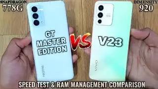 Vivo V23 vs Realme GT Master Edition Speed Test Comparison⚡RAM Management Test🔥🔥5G WAR🤯