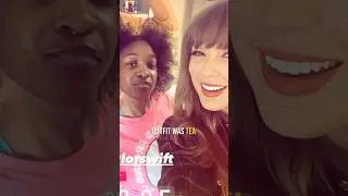 She told Taylor Swift her outfit was tea 😂 #shorts #taylorswift #celebrity
