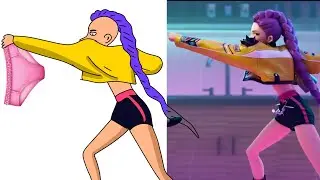 How It's Done - KPop Demon Hunters Drawing Meme | Funny KPop Memes 