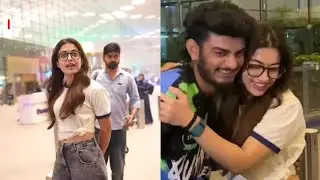 Rashmika mandanna spotted on the airport look 