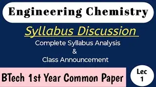 Engineering Chemistry Syllabus 2025 | RGPV BTech 1st Year Engineering Chemistry 