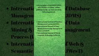 Submit Your Articles -12th International Conference on Data Mining and Applications (DMAP2026)