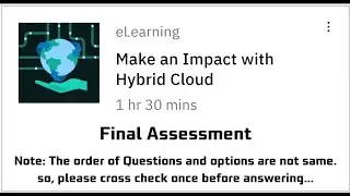 Final Assessment || Make an Impact with Hybrid Cloud