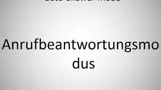 How to say auto-answer mode in German?