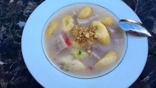 Vietnamese dessert - Banana and Tapioca pearls with coconut milk- 越南甜品- 香蕉煮椰奶 Chuối x&agrave;o dừa (EP 36)