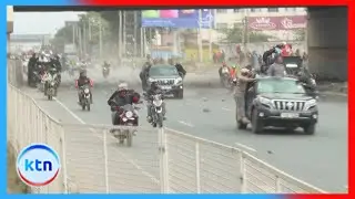 Chaos as Rigathi Gachagua's convoy stoned by youth at City Cabanas after US return