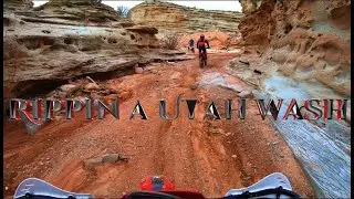 Rippin up a Utah Wash, a Dirt Bike Adventure!