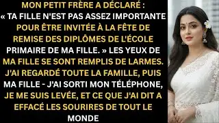 Mon jeune frère a dit que mon enfant n’était pas assez important pour la cérémonie