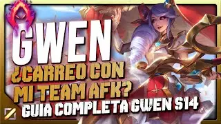 🧠 ¡¡CARREO LA PARTIDA SOLO Y CON 1 AFK!! - 👺 GWEN MID con COSECHA en la S14 en ESPAÑOL 🥵