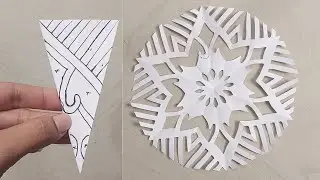 How to make easy and beautiful snowflakes ❄️♥️ #papercraft #snowflakes #part 119