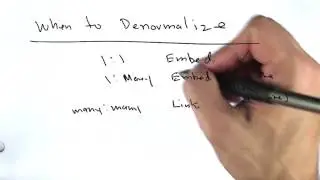 14  When to Denormalize