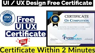 Ui / Ux Design Free Certificate From ITRONIX SOLUTIONS | Get Certificate Within 1 Minute