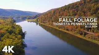 Stunning Fall Landscapes of Tionesta, Pennsylvania - Allegheny River - 4K Relaxation Experience