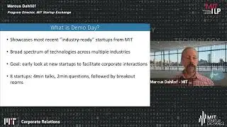 MIT Startup Exchange Demo Day, September 2021: Introduction to Startup Exchange, Marcus Dahll&ouml;f