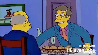 Steamed Hams but it's dubbed for a second time in ElevenLabs from a different ElevenLabs video