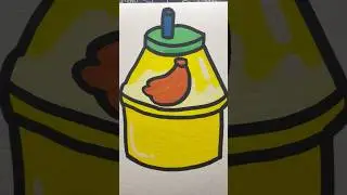 Day 163 Part 1-🍌🥛 #asmr #coloring #relaxing #satisfyingvideo #oddlysatisfying #markersounds
