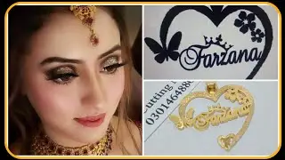 Special Eid Gift | Gold Plated | Name Necklace | Name Chain | Heart Pendant | Customized Name