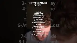 Top 10 Best Movies Of 2001 #shortvideo #2001 #bestmovies #top10 #shrek #lordoftherings #harrypotter